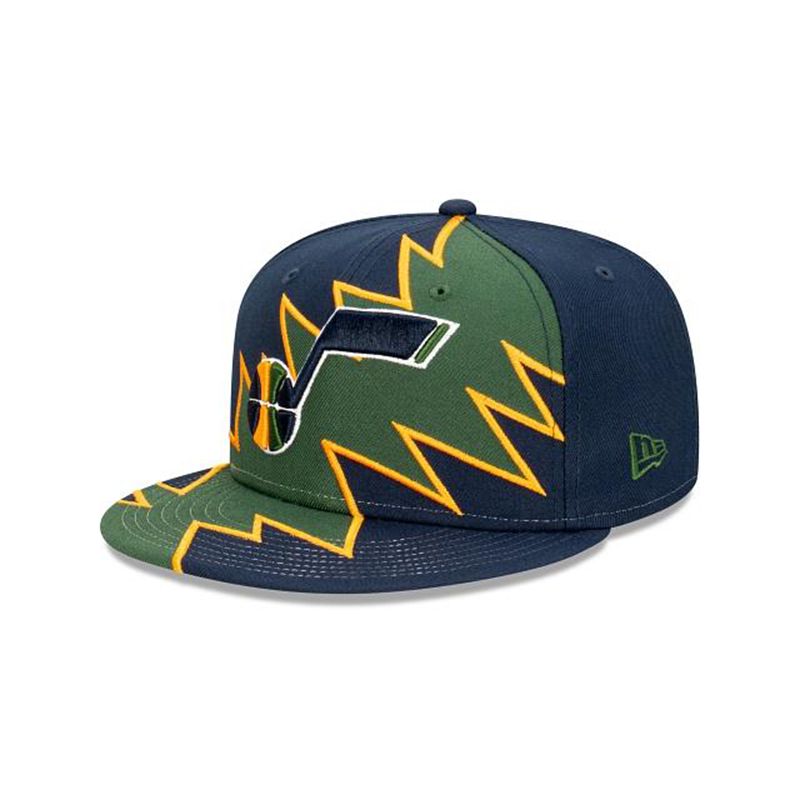 NBA Utah Jazz Flash 9Fifty Snapback (RLU0626) - Blue New Era Caps